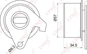 LYNXauto PB-1033 - Натяжной ролик, зубчатый ремень ГРМ unicars.by