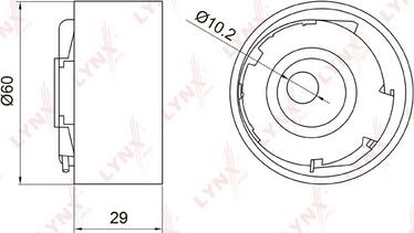 LYNXauto PB-1029 - Натяжной ролик, зубчатый ремень ГРМ unicars.by