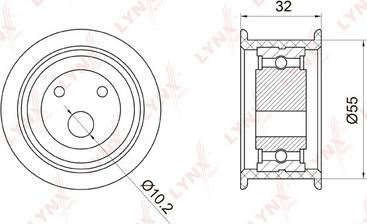 LYNXauto PB-1026 - Натяжной ролик, зубчатый ремень ГРМ unicars.by