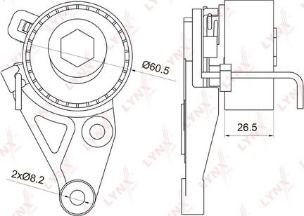 LYNXauto PB-1075 - Натяжной ролик, зубчатый ремень ГРМ unicars.by