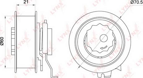 LYNXauto PB-1262 - Натяжной ролик, зубчатый ремень ГРМ unicars.by