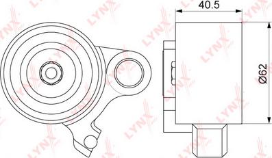 LYNXauto PB-1206 - Натяжной ролик, зубчатый ремень ГРМ unicars.by