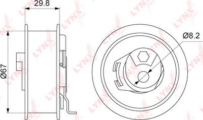 LYNXauto PB-1239 - Натяжной ролик, зубчатый ремень ГРМ unicars.by