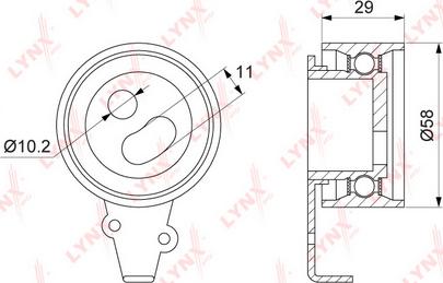 LYNXauto PB-1272 - Натяжной ролик, зубчатый ремень ГРМ unicars.by