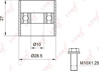 LYNXauto PB-3003 - Направляющий ролик, зубчатый ремень ГРМ unicars.by