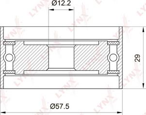 LYNXauto PB-3039 - Натяжной ролик, зубчатый ремень ГРМ unicars.by