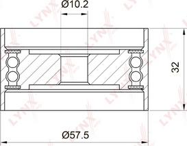 LYNXauto PB-3035 - Направляющий ролик, зубчатый ремень ГРМ unicars.by