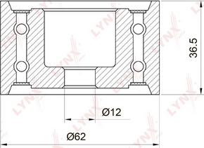 LYNXauto PB-3036 - Направляющий ролик, зубчатый ремень ГРМ unicars.by