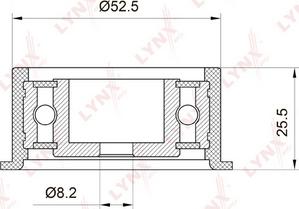 LYNXauto PB-3023 - Направляющий ролик, зубчатый ремень ГРМ unicars.by