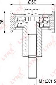 LYNXauto PB-3152 - Направляющий ролик, зубчатый ремень ГРМ unicars.by