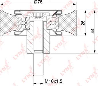 LYNXauto PB-7163 - Ролик, поликлиновый ремень unicars.by