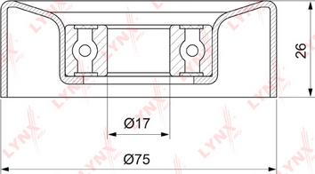 LYNXauto PB-7226 - Ролик, поликлиновый ремень unicars.by