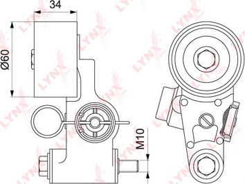 LYNXauto PT-1040 - Успокоитель, зубчатый ремень unicars.by