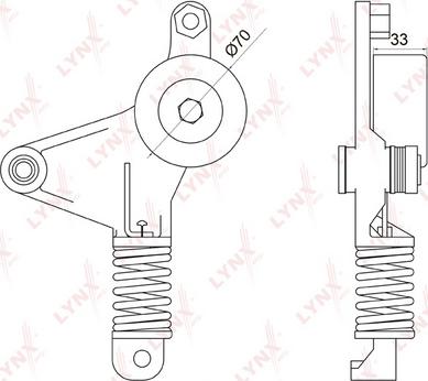 LYNXauto PT-3045 - Натяжитель, поликлиновый ремень unicars.by