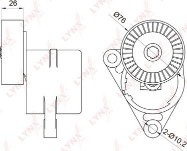 LYNXauto PT-3010 - Натяжитель, поликлиновый ремень unicars.by