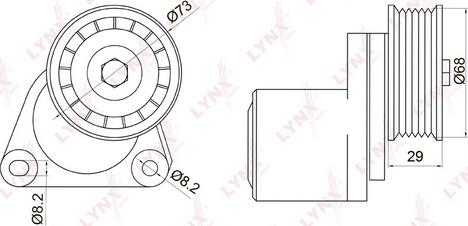 LYNXauto PT-3013 - Натяжитель, поликлиновый ремень unicars.by