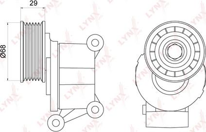 LYNXauto PT-3012 - Натяжитель, поликлиновый ремень unicars.by