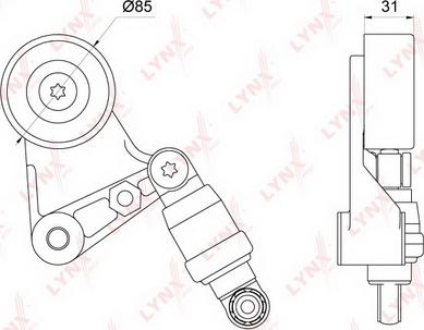 LYNXauto PT-3083 - Натяжитель, поликлиновый ремень unicars.by