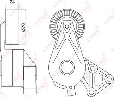 LYNXauto PT-3039 - Натяжитель, поликлиновый ремень unicars.by