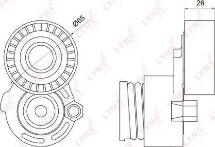 LYNXauto PT-3035 - Натяжитель, поликлиновый ремень unicars.by