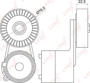 LYNXauto PT-3032 - Натяжитель, поликлиновый ремень unicars.by