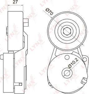 LYNXauto PT-3029 - Натяжитель, поликлиновый ремень unicars.by