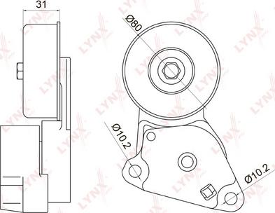 LYNXauto PT-3023 - Натяжитель, поликлиновый ремень unicars.by