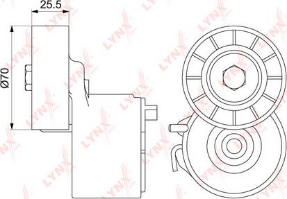 LYNXauto PT-3190 - Натяжитель, поликлиновый ремень unicars.by