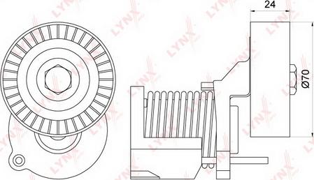 LYNXauto PT-3148 - Натяжитель, поликлиновый ремень unicars.by