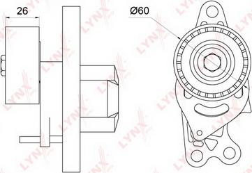 LYNXauto PT-3159 - Натяжитель, поликлиновый ремень unicars.by