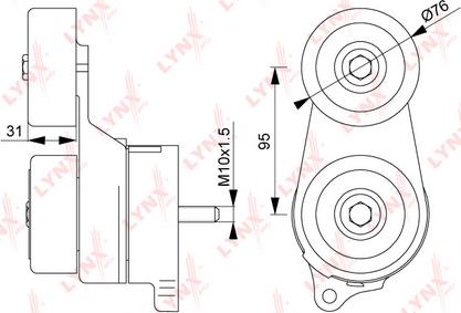 LYNXauto PT-3168 - Натяжитель, поликлиновый ремень unicars.by