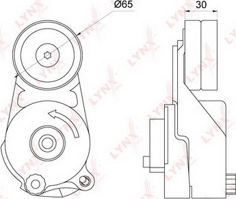 LYNXauto PT-3162 - Натяжитель, поликлиновый ремень unicars.by