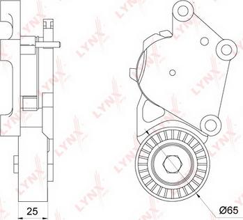 LYNXauto PT-3109 - Натяжитель, поликлиновый ремень unicars.by