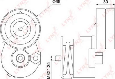 LYNXauto PT-3139 - Натяжитель, поликлиновый ремень unicars.by