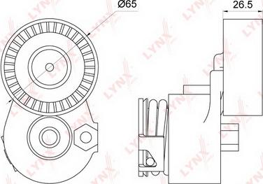 LYNXauto PT-3138 - Натяжитель, поликлиновый ремень unicars.by