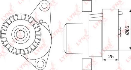 LYNXauto PT-3178 - Натяжитель, поликлиновый ремень unicars.by