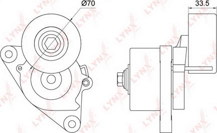 LYNXauto PT-3256 - Натяжитель, поликлиновый ремень unicars.by