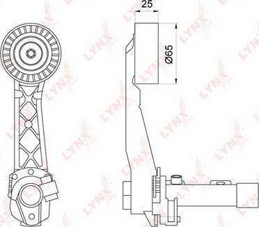 LYNXauto PT-3209 - Натяжитель, поликлиновый ремень unicars.by