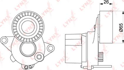 LYNXauto PT-3217 - Натяжитель, поликлиновый ремень unicars.by