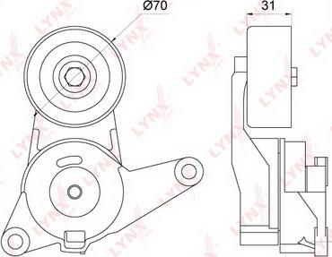 LYNXauto PT-3283 - Натяжитель, поликлиновый ремень unicars.by