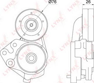 LYNXauto PT-3236 - Натяжитель, поликлиновый ремень unicars.by