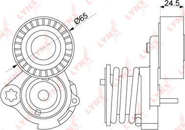 LYNXauto PT-3225 - Натяжитель, поликлиновый ремень unicars.by