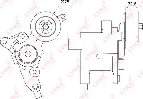 LYNXauto PT-3228 - Натяжитель, поликлиновый ремень unicars.by