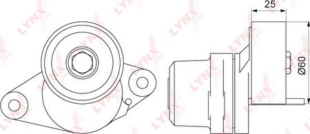 LYNXauto PT-3270 - Натяжитель, поликлиновый ремень unicars.by