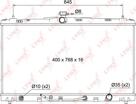 LYNXauto RB-1126 - Радиатор, охлаждение двигателя unicars.by