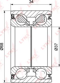 LYNXauto WB-1519 - Комплект подшипника ступицы колеса unicars.by