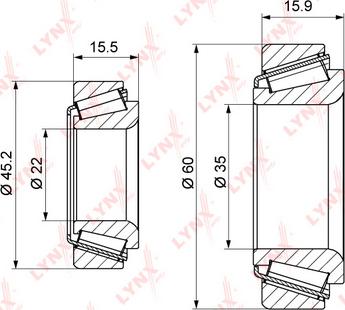 LYNXauto WB-1083 - Комплект подшипника ступицы колеса unicars.by