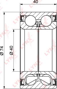 LYNXauto WB-1160 - Комплект подшипника ступицы колеса unicars.by
