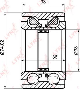 LYNXauto WB-1109 - Комплект подшипника ступицы колеса unicars.by