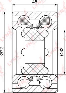 LYNXauto WB-1113 - Комплект подшипника ступицы колеса unicars.by